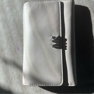 Michael Kors Light Gray Leather Wallet